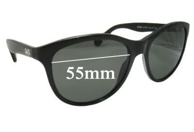 Dolce & Gabbana DG3090 Replacement Lenses 55mm wide 