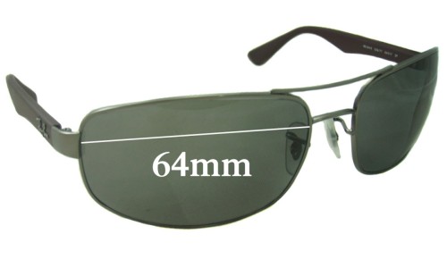 Ray Ban RB3445 Replacement Lenses 64mm wide 