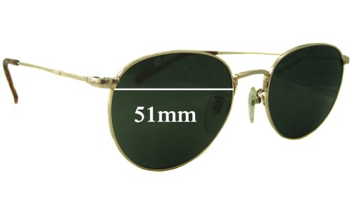 Sunglass Fix Lentes de Repuesto para Ray Ban B&L John Lennon - 51mm Wide 