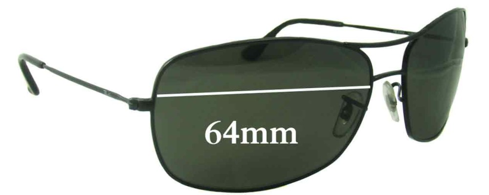 Ray Ban RB3322 Replacement Lenses 64mm 