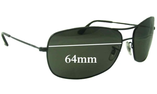 Sunglass Fix Replacement Lenses for Ray Ban RB3322 - 64mm Wide 