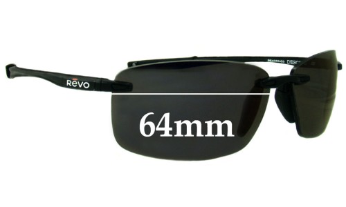 Sunglass Fix Replacement Lenses for Revo RE4059 Descend - 64mm Wide 