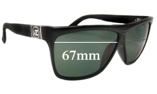 Sunglass Fix Replacement Lenses for Von Zipper Giggles - 67mm Wide 