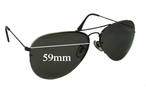 Sunglass Fix Replacement Lenses for Ray Ban RB3450 - 59mm Wide 