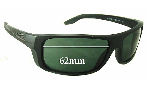 Sunglass Fix Replacement Lenses for Arnette So Easy AN4159 - 62mm Wide 