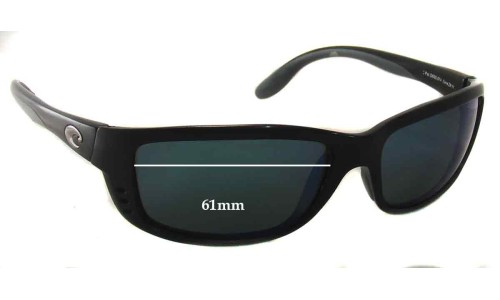 Sunglass Fix Ersatzgläser für Costa Del Mar Zane - 61mm Wide 