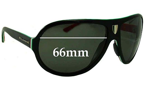 Sunglass Fix Replacement Lenses for Dolce & Gabbana DG4057 - 66mm Wide 