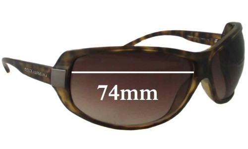 Dolce & Gabbana DG6019 Replacement Lenses 74mm wide 