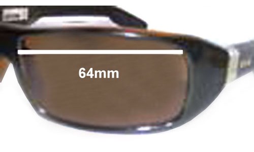 Sunglass Fix Replacement Lenses for Otis Fidel - 64mm Wide 