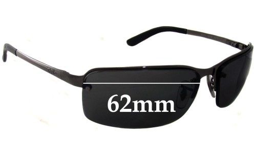 Sunglass Fix Replacement Lenses for Ray Ban RB3217 (Equal Sized Nose & Tail Holes) - 62mm Wide 