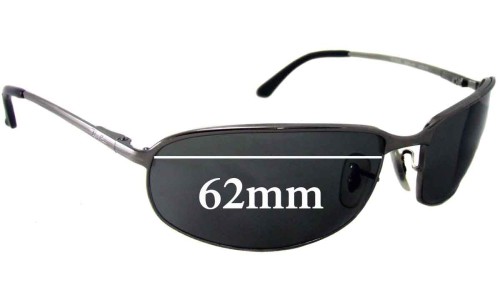 Sunglass Fix Replacement Lenses for Ray Ban RB3220 - 62mm Wide 