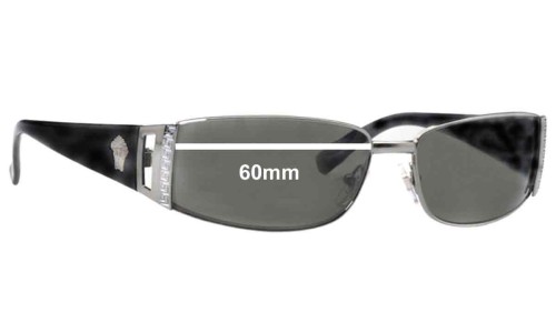 Sunglass Fix Replacement Lenses for Versace MOD 2021 - 60mm Wide 
