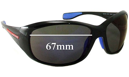 Sunglass Fix Replacement Lenses for Prada SPS06M & PS06MS - 67mm Wide 