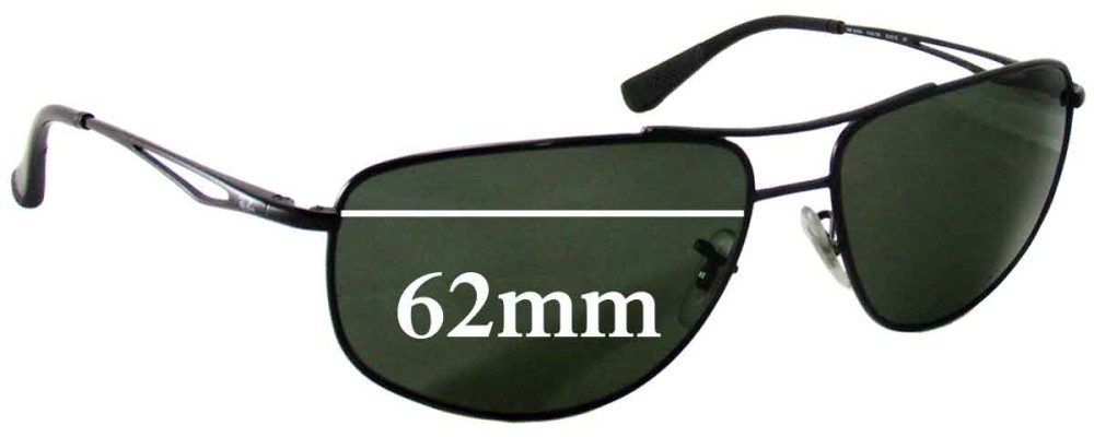 Ray Ban RB3490 Replacement Lenses 62mm 