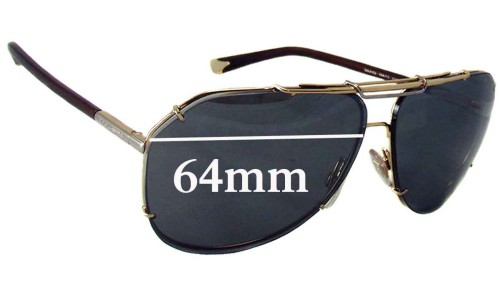 Sunglass Fix Replacement Lenses for Dolce & Gabbana DG2102 - 64mm Wide 