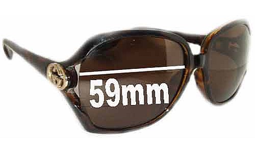 Sunglass Fix Replacement Lenses for Gucci GG2986/S - 59mm Wide 