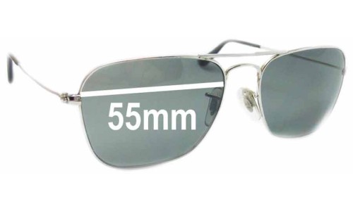 Sunglass Fix Replacement Lenses for Ray Ban RB3136 Caravan Square Aviator  - 55mm Wide 
