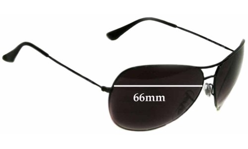 Sunglass Fix Replacement Lenses for Ray Ban RB3340 - 66mm Wide 
