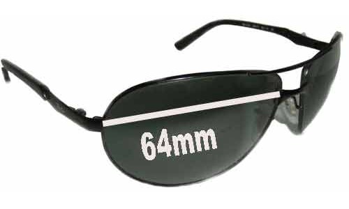 Ray Ban RB3393 Warrior Replacement Lenses 64mm wide 