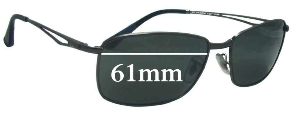 Ray Ban RB3501 Replacement Lenses 61mm 