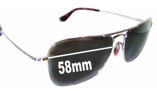 Sunglass Fix Replacement Lenses for Ray Ban RB8034-K - 58mm Wide 