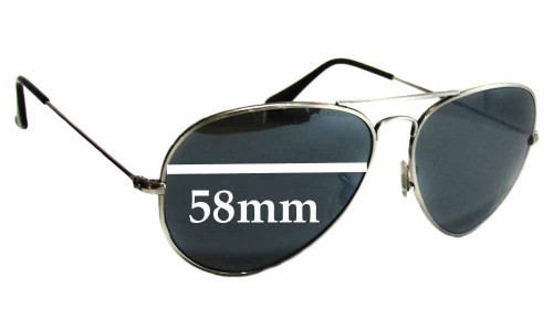 Sunglass Fix Replacement Lenses for Ray Ban RB8041 - 58mm Wide 
