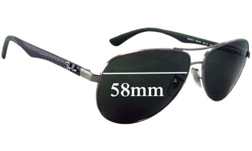 Ray Ban RB8313 Tech Replacement Lenses 58mm wide 
