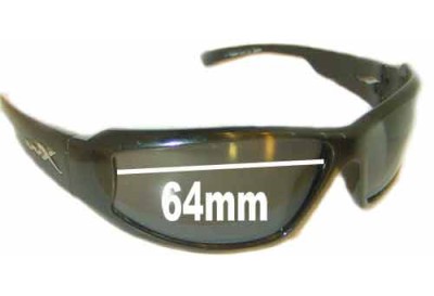 Wiley X Airborne Replacement Lenses 64mm wide 