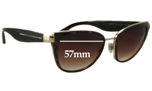 Sunglass Fix Replacement Lenses for Dolce & Gabbana DG2107 - 57mm Wide 