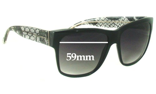 Sunglass Fix Lentes de Repuesto para Dolce & Gabbana DG4121 - 59mm Wide 