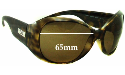 Sunglass Fix Lentes de Repuesto para Dolce & Gabbana DG6041 - 65mm Wide 