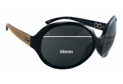 Dolce & Gabbana DG6043 Replacement Lenses 64mm wide 