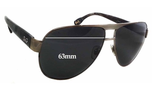 Sunglass Fix Replacement Lenses for Dolce & Gabbana DG6080 - 63mm Wide 