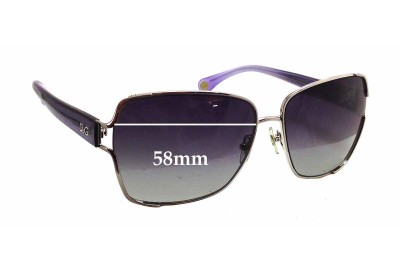 Dolce & Gabbana DG6085 Replacement Lenses 58mm wide 