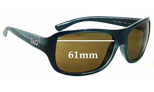 Sunglass Fix Replacement Lenses for Dolce & Gabbana DG8049 - 61mm Wide 