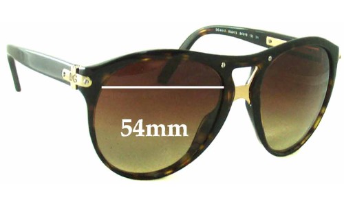 Sunglass Fix Lentes de Repuesto para Dolce & Gabbana DG4017 - 54mm Wide 