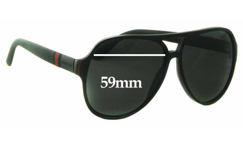 Sunglass Fix Replacement Lenses for Gucci GG1065/S - 59mm Wide 