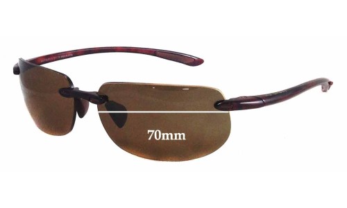 Sunglass Fix Replacement Lenses for Maui Jim MJ912 Banyans - Rx - 70mm Wide 