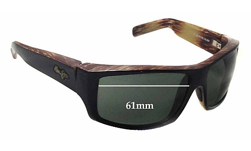 Sunglass Fix Replacement Lenses for Maui Jim MJ204 Kaimana - 61mm Wide 