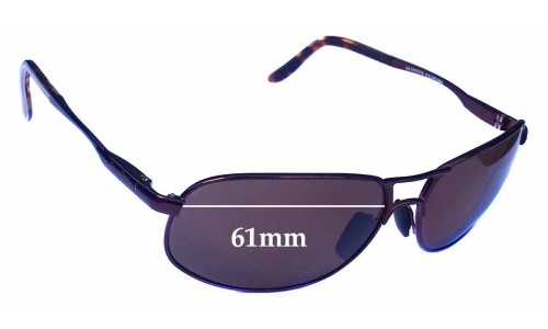 Sunglass Fix Replacement Lenses for Maui Jim MJ205 Bayfront - 61mm Wide 