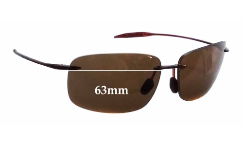 Sunglass Fix Replacement Lenses for Maui Jim MJ422 Breakwall  - 63mm Wide 