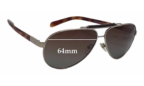 Sunglass Fix Replacement Lenses for Prada SPR54N - 64mm Wide 