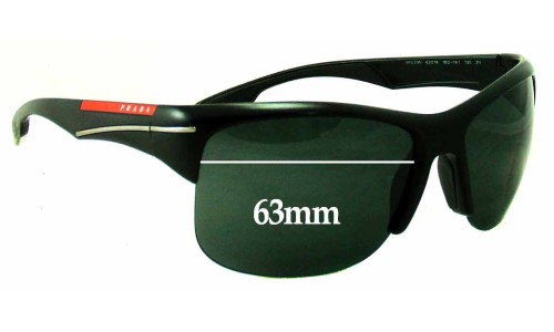Sunglass Fix Replacement Lenses for Prada SPS03N - 63mm Wide 