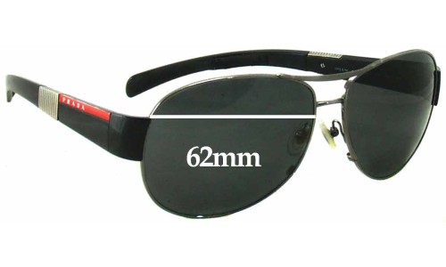 Sunglass Fix Replacement Lenses for Prada SPS51H - 62mm Wide 