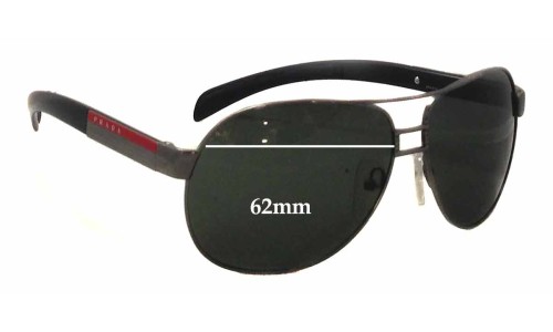 Sunglass Fix Replacement Lenses for Prada SPS57H - 62mm Wide 