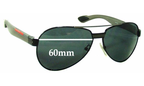 Sunglass Fix Replacement Lenses for Prada SPS55M - 60mm Wide 