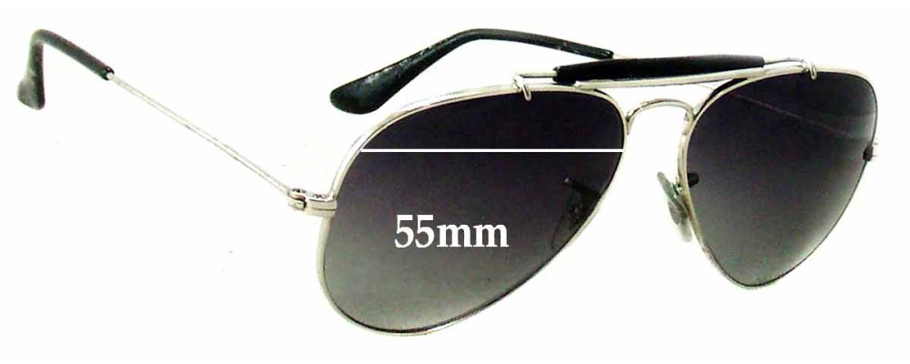 ray ban aviator sunglasses 55mm