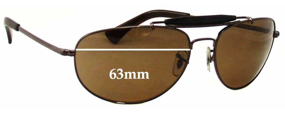 Ray Ban RB3423 Replacement Lenses 63mm 
