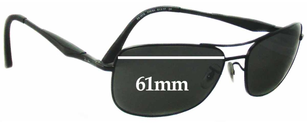 Ray Ban RB3515 Replacement Lenses 61mm 