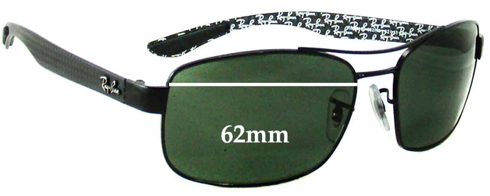 Ray Ban RB8316 Replacement Lenses 62mm 